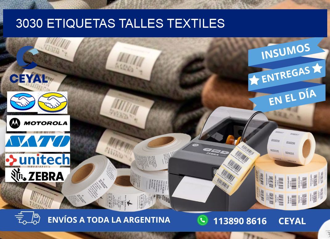 3030 ETIQUETAS TALLES TEXTILES
