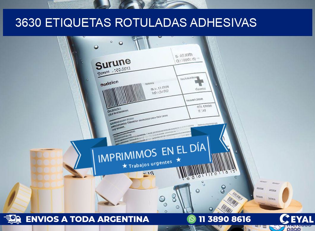 3630 etiquetas rotuladas adhesivas