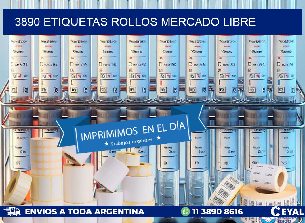 3890 etiquetas rollos MERCADO LIBRE