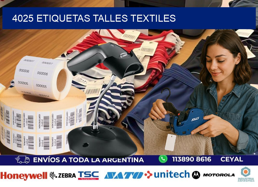 4025 ETIQUETAS TALLES TEXTILES