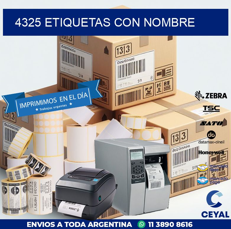 4325 etiquetas con nombre