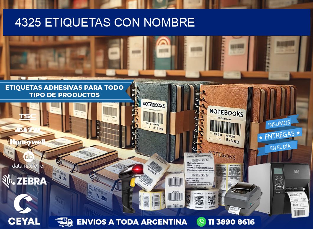 4325 etiquetas con nombre