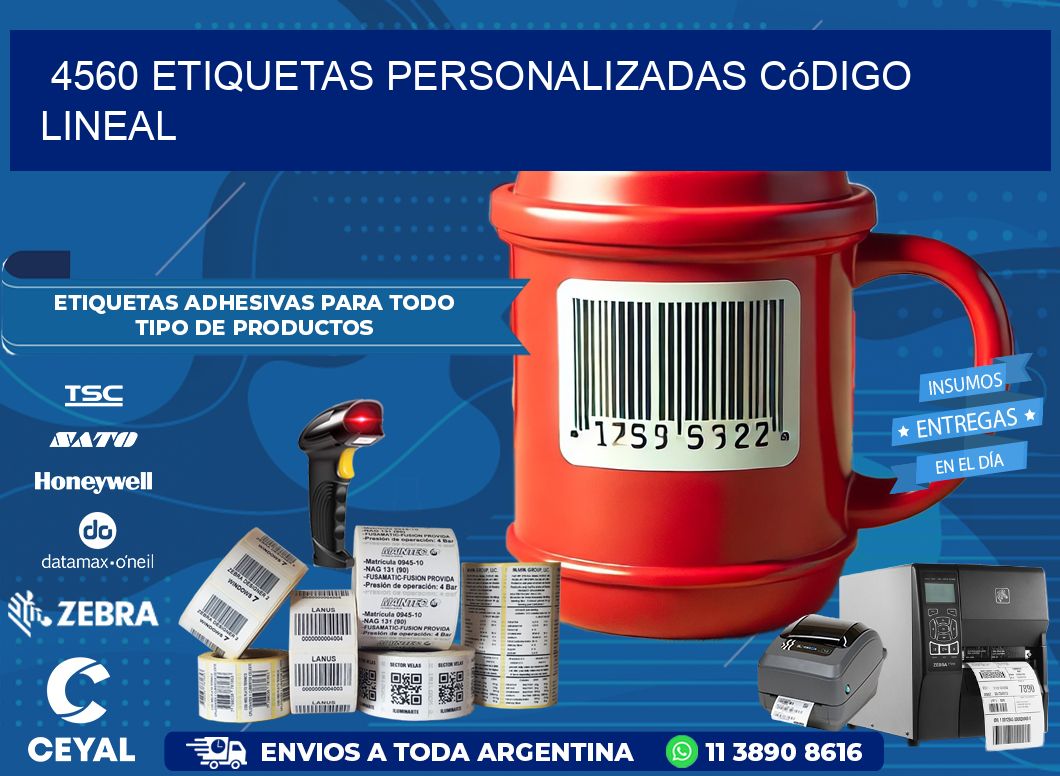 4560 Etiquetas personalizadas código lineal