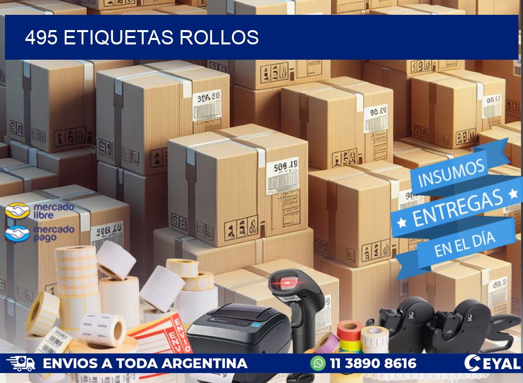 495 etiquetas rollos