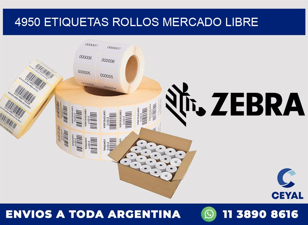 4950 etiquetas rollos MERCADO LIBRE