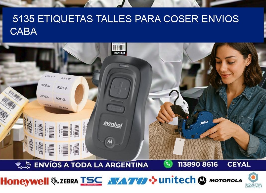 5135 ETIQUETAS TALLES PARA COSER ENVIOS CABA