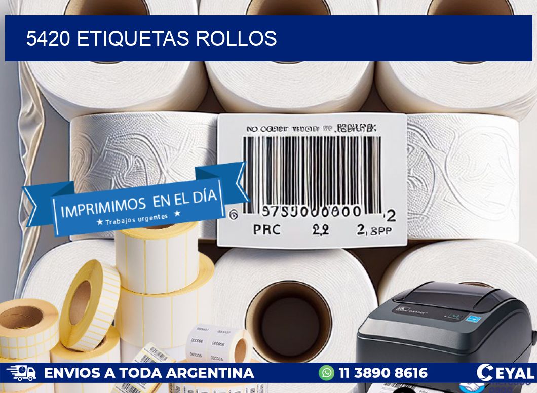 5420 etiquetas rollos