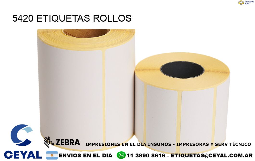 5420 etiquetas rollos