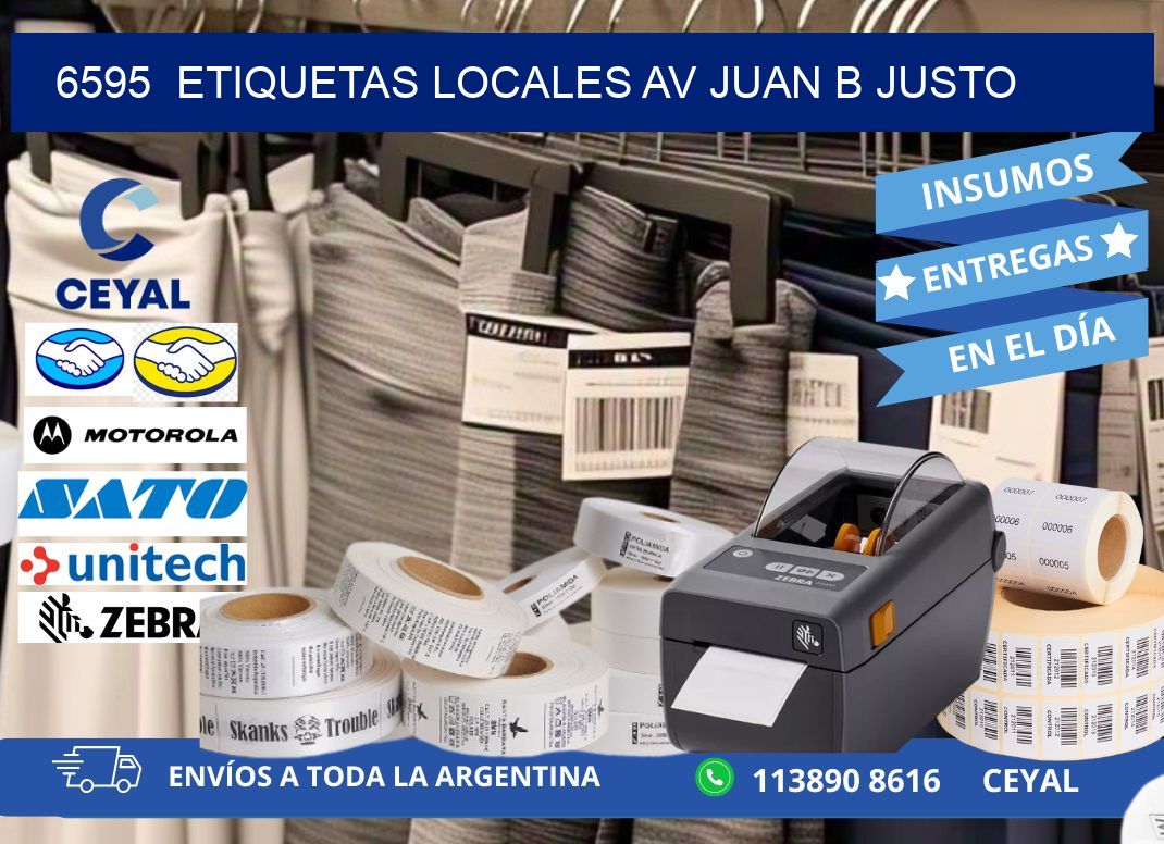 6595  etiquetas locales Av juan b justo