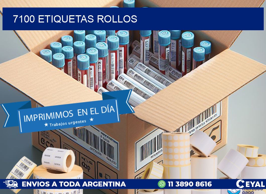 7100 etiquetas rollos