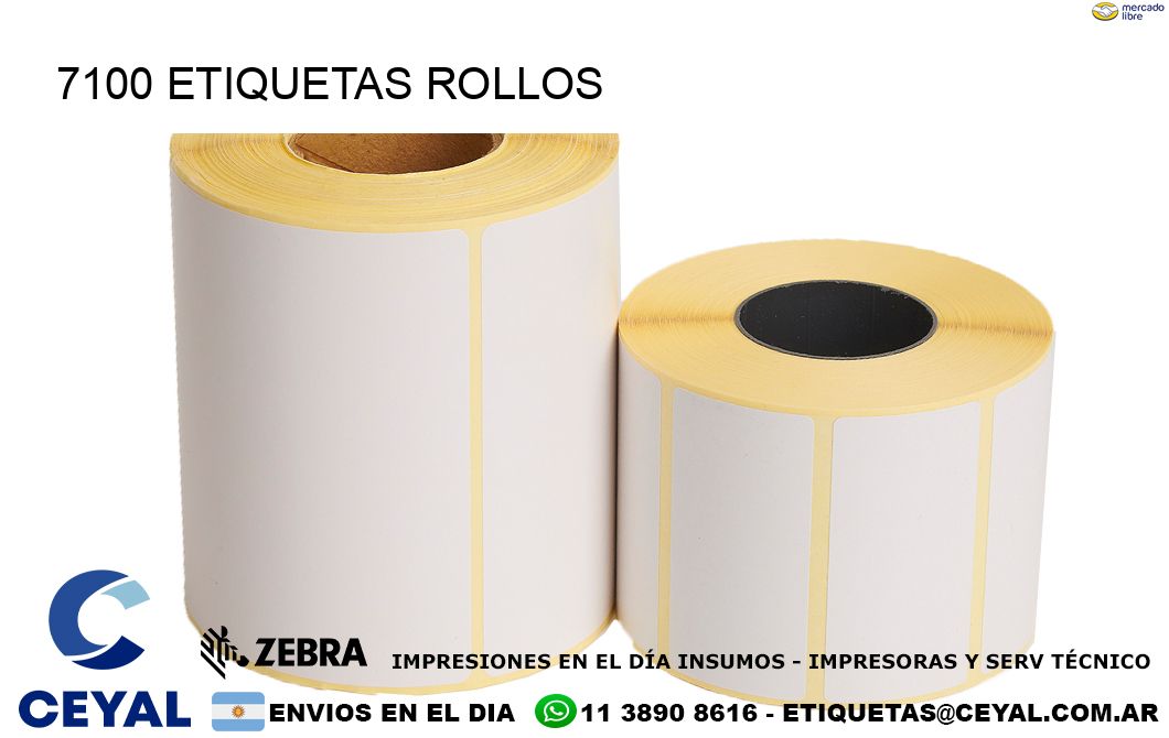 7100 etiquetas rollos