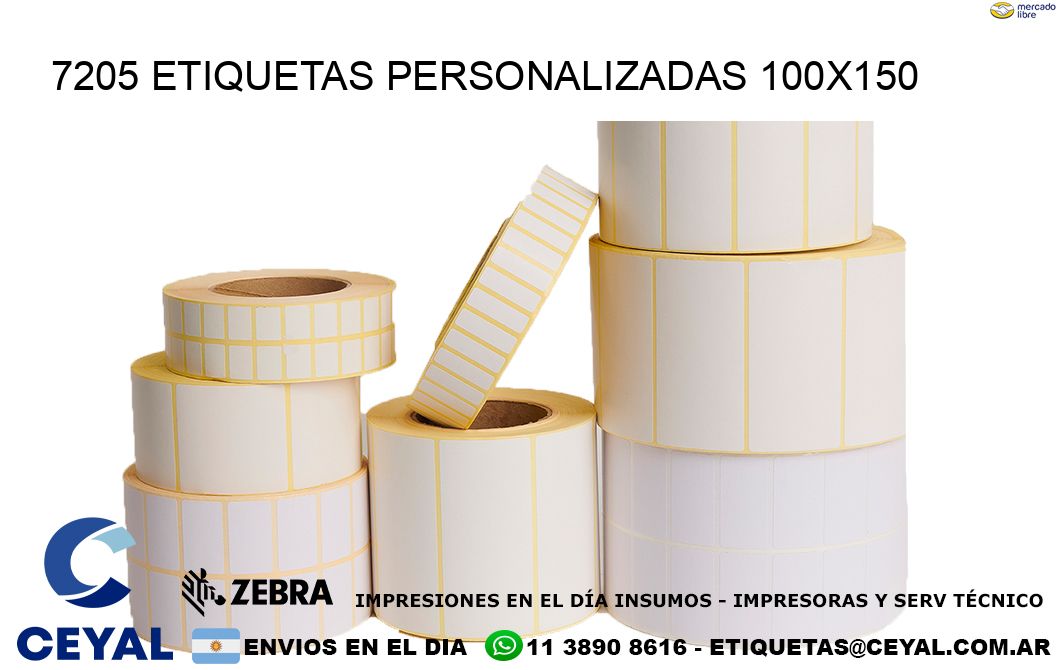 7205 Etiquetas personalizadas 100×150