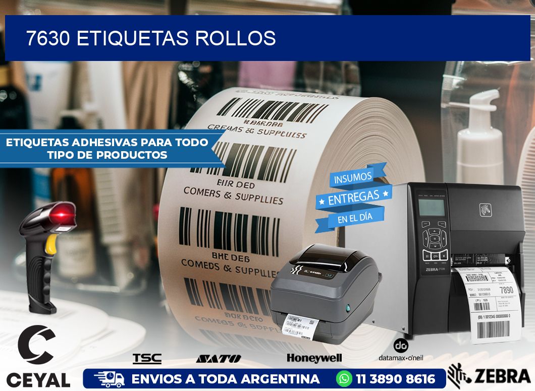 7630 etiquetas rollos