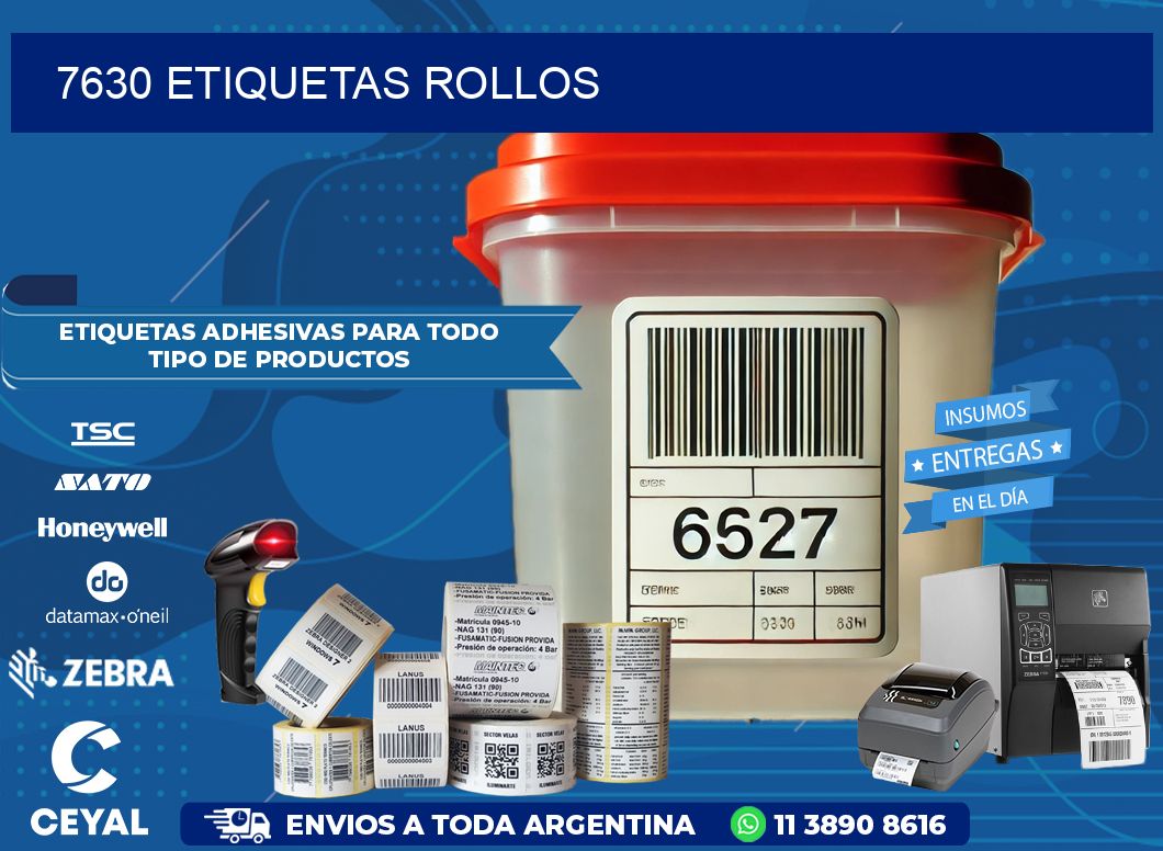 7630 etiquetas rollos