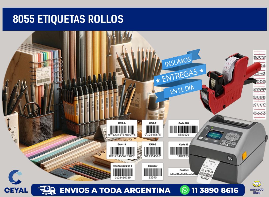 8055 etiquetas rollos