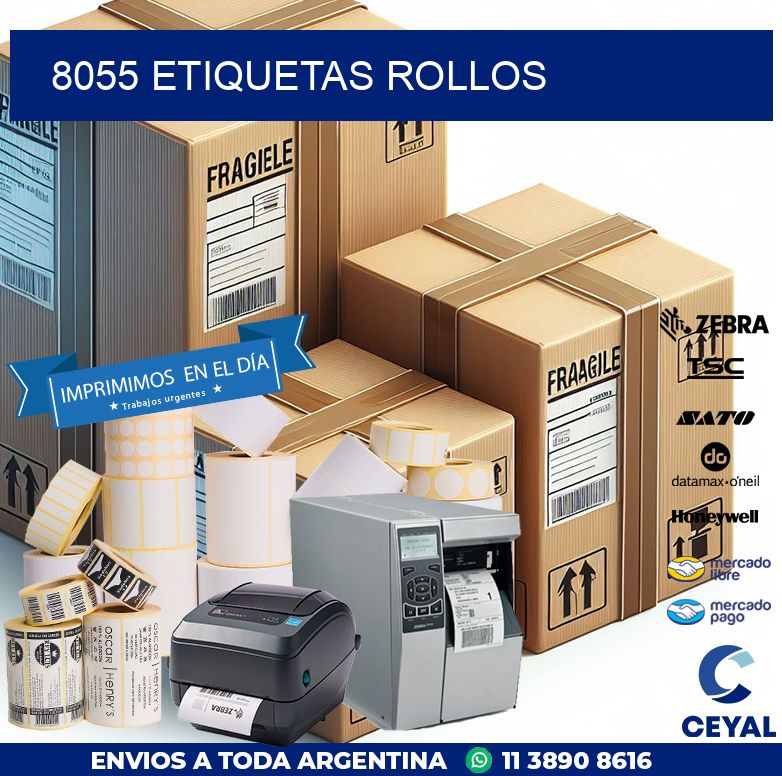 8055 etiquetas rollos