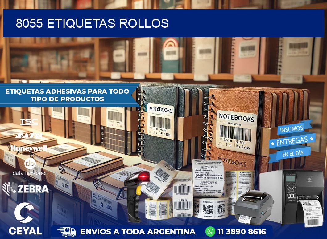 8055 etiquetas rollos