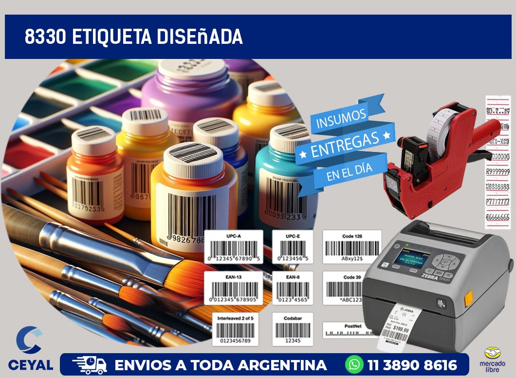 8330 etiqueta diseñada