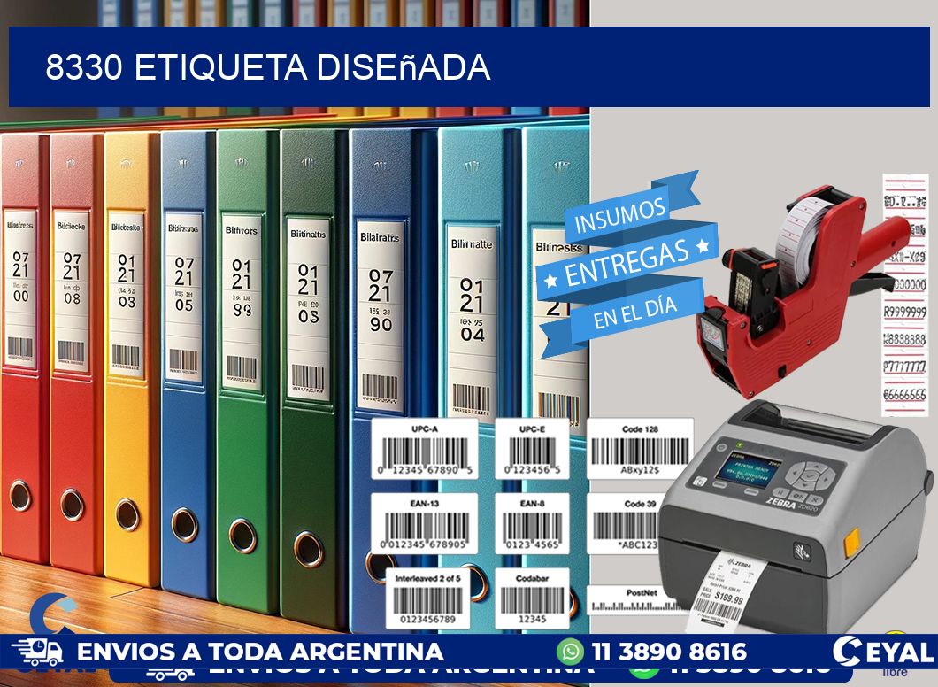 8330 etiqueta diseñada