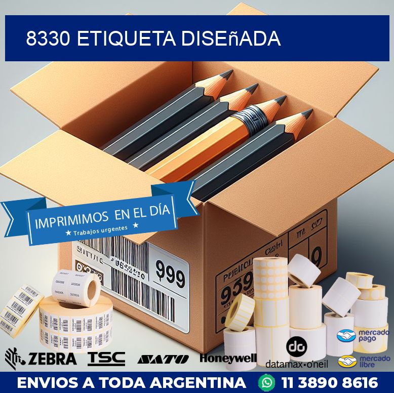 8330 etiqueta diseñada