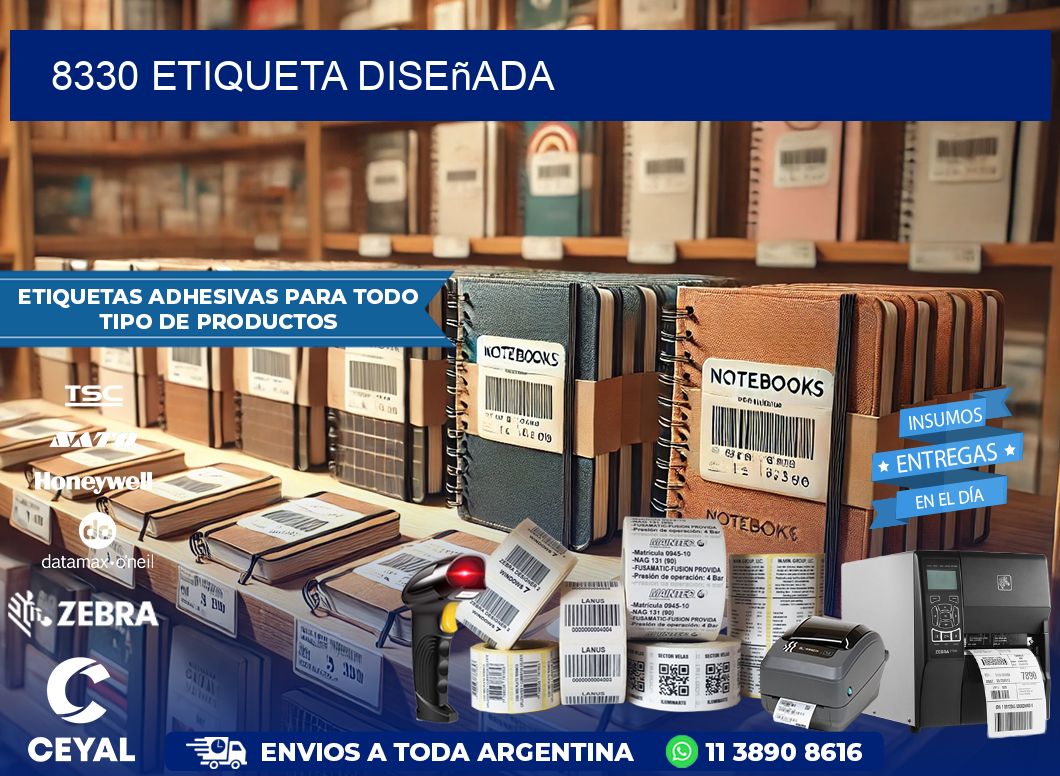 8330 etiqueta diseñada
