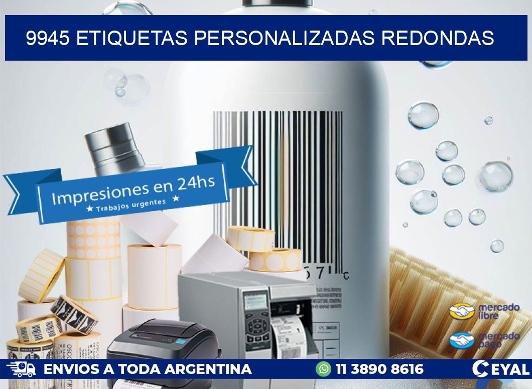 9945 Etiquetas personalizadas redondas
