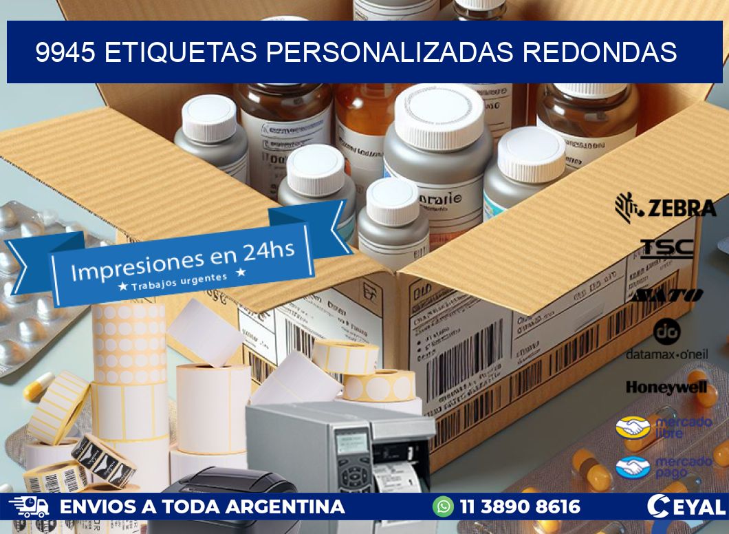 9945 Etiquetas personalizadas redondas