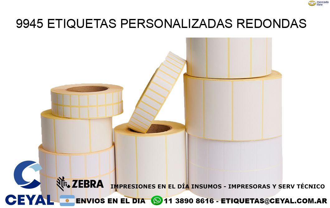 9945 Etiquetas personalizadas redondas