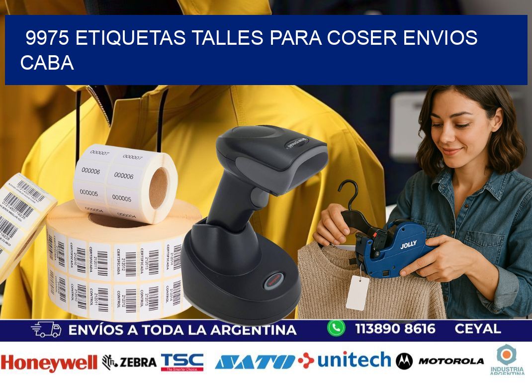 9975 ETIQUETAS TALLES PARA COSER ENVIOS CABA