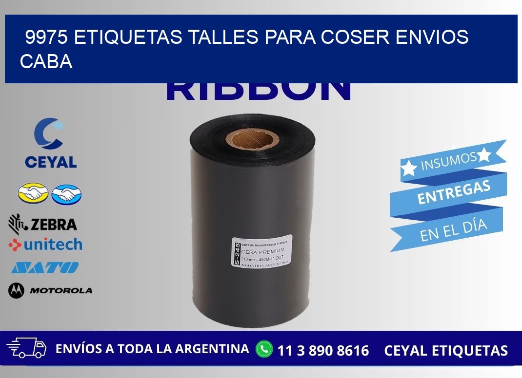 9975 ETIQUETAS TALLES PARA COSER ENVIOS CABA