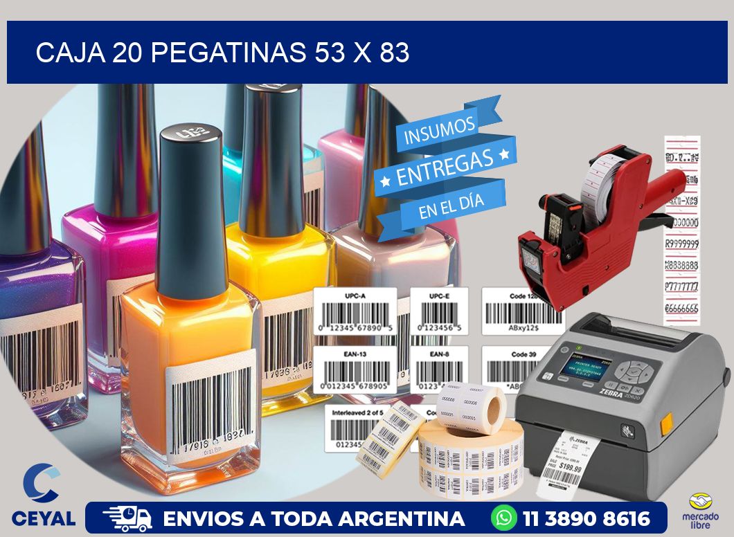 CAJA 20 PEGATINAS 53 x 83
