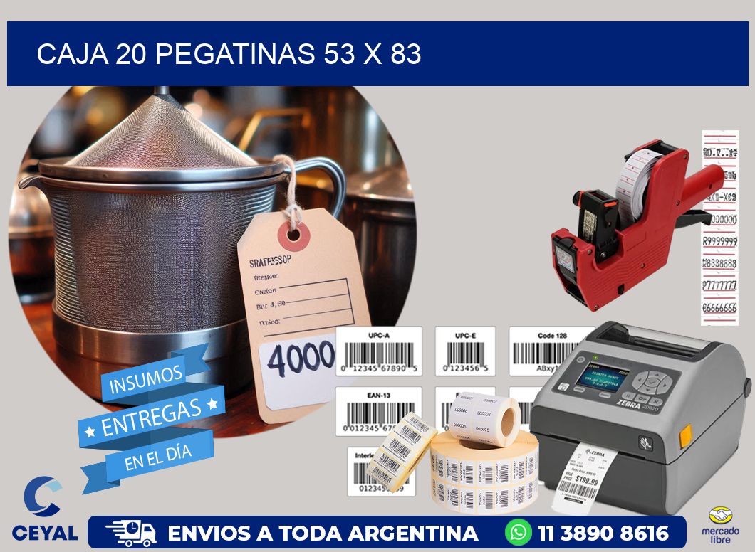 CAJA 20 PEGATINAS 53 x 83