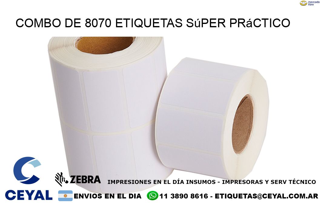 Combo de 8070 etiquetas súper práctico