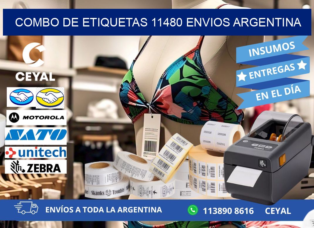 Combo de etiquetas 11480 ENVIOS ARGENTINA