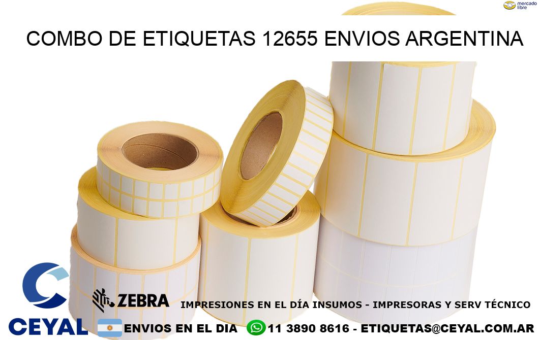 Combo de etiquetas 12655 ENVIOS ARGENTINA