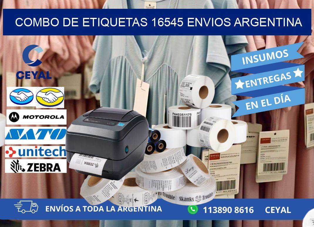 Combo de etiquetas 16545 ENVIOS ARGENTINA
