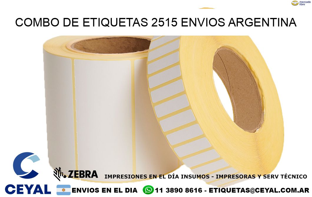 Combo de etiquetas 2515 ENVIOS ARGENTINA
