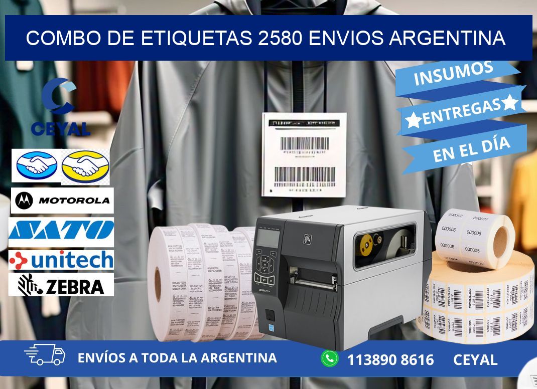 Combo de etiquetas 2580 ENVIOS ARGENTINA