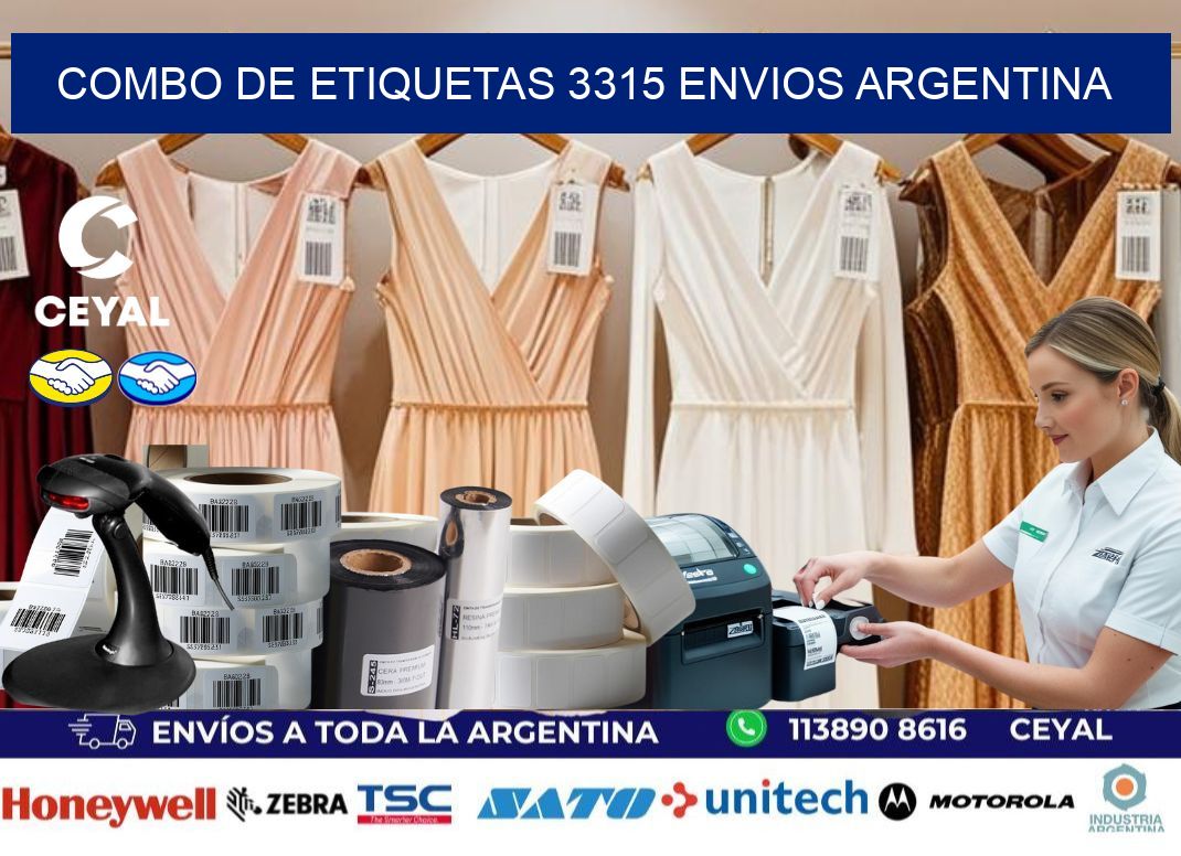 Combo de etiquetas 3315 ENVIOS ARGENTINA