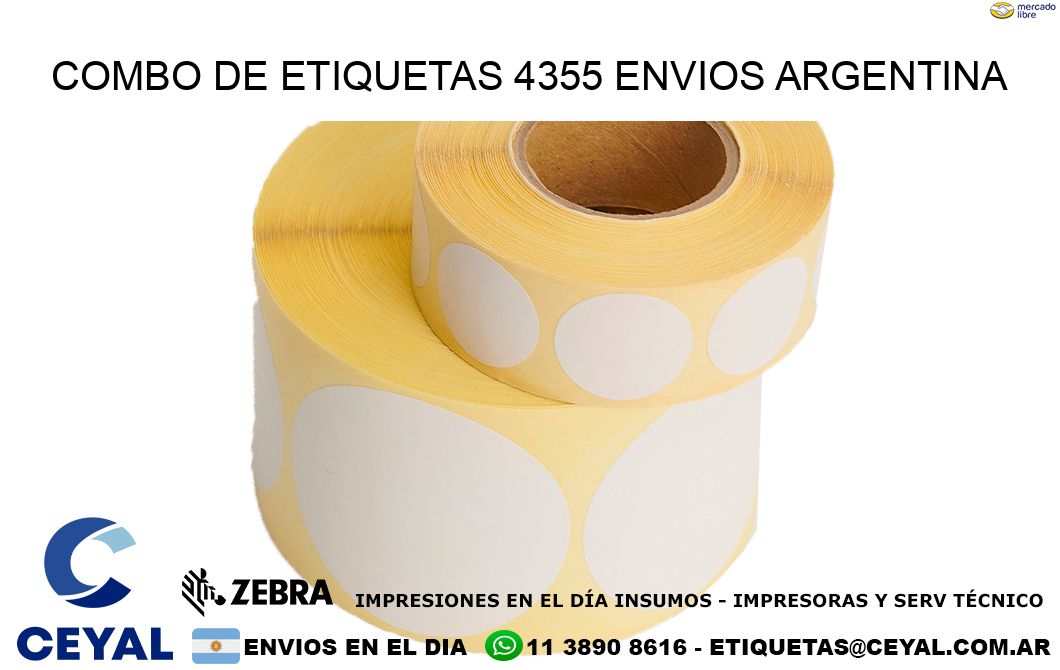 Combo de etiquetas 4355 ENVIOS ARGENTINA