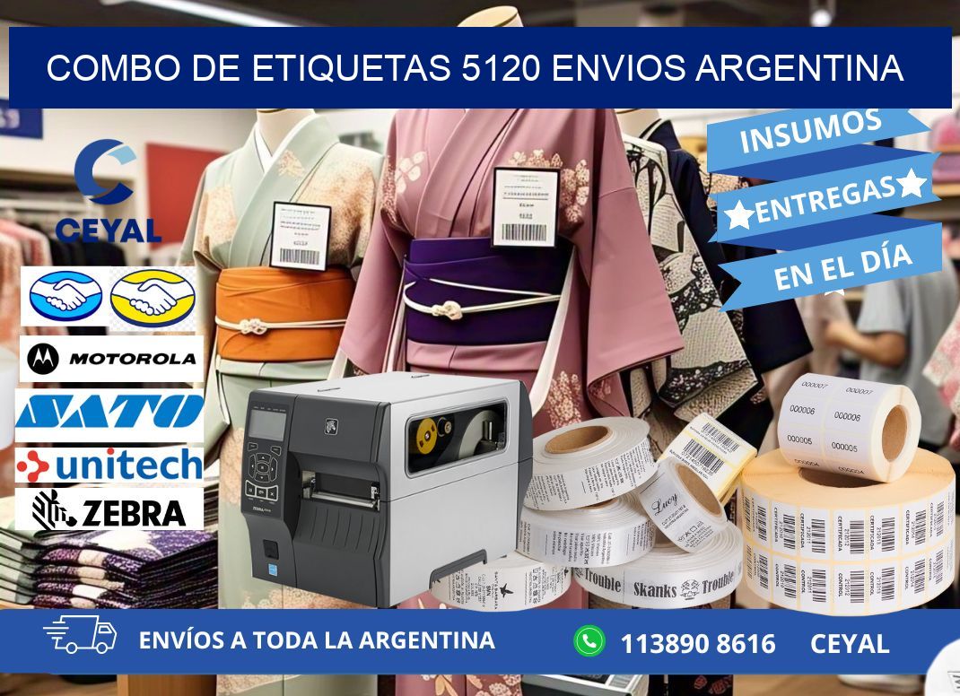 Combo de etiquetas 5120 ENVIOS ARGENTINA