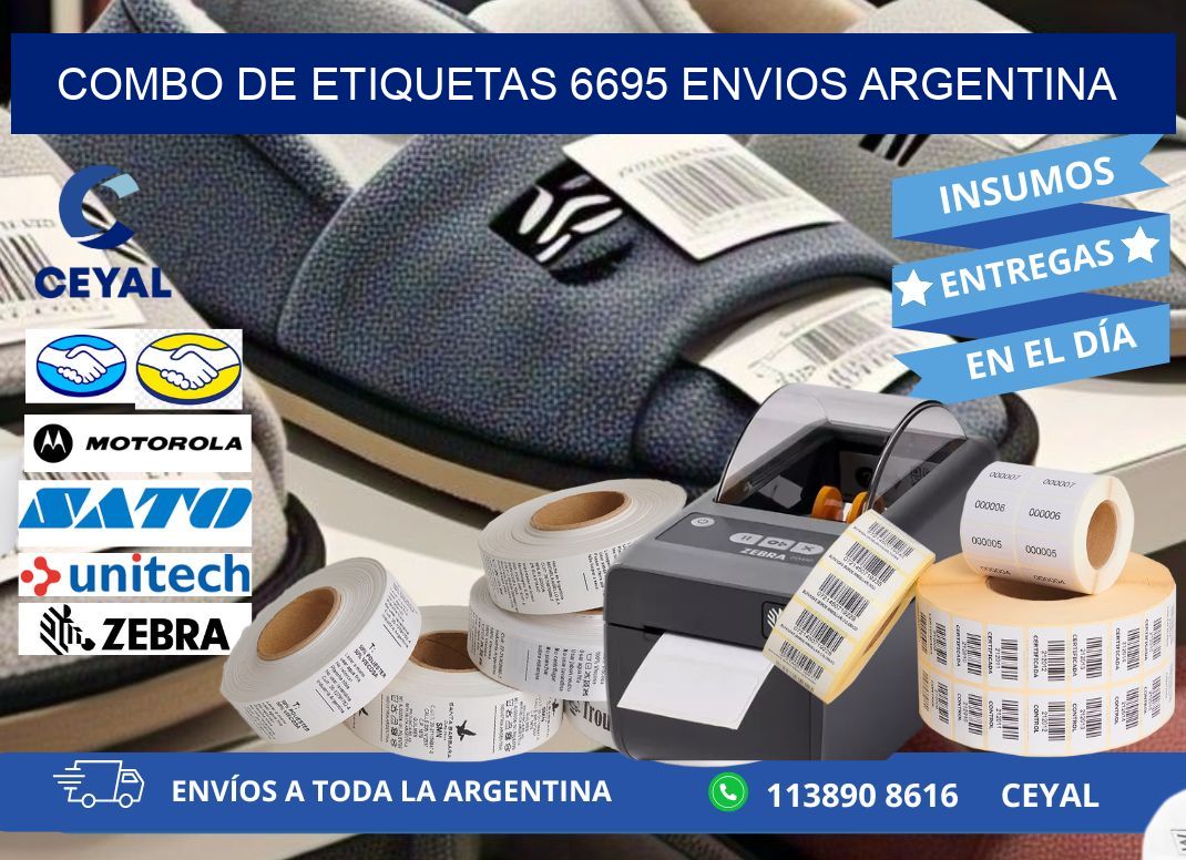 Combo de etiquetas 6695 ENVIOS ARGENTINA