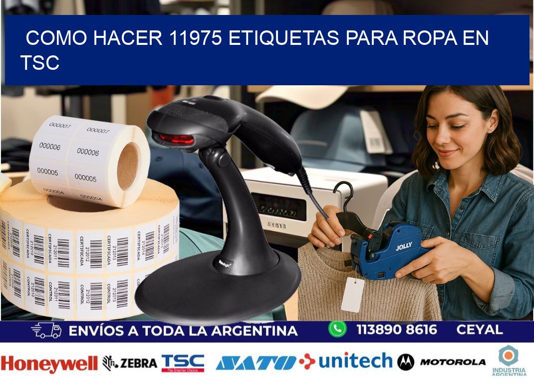 Como hacer 11975 etiquetas para ropa en tsc