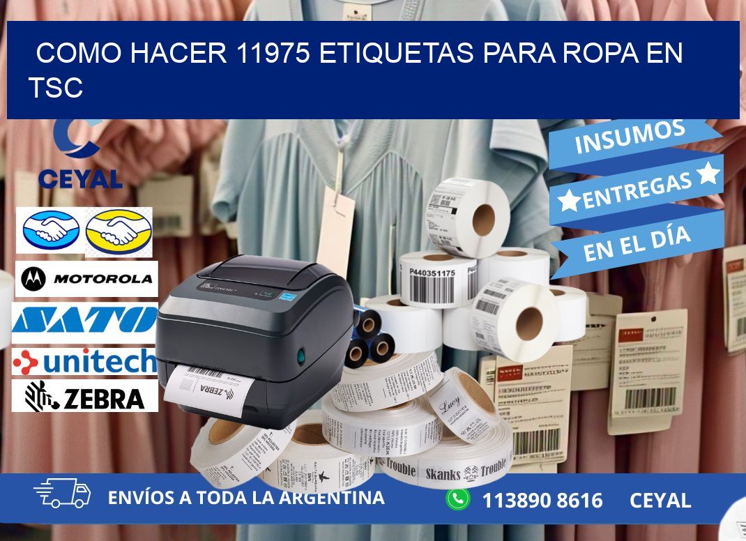Como hacer 11975 etiquetas para ropa en tsc