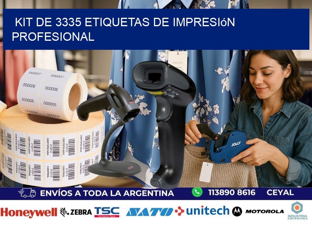Kit de 3335 etiquetas de impresión profesional