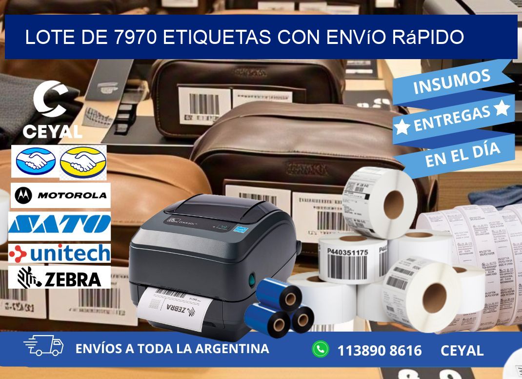 Lote de 7970 etiquetas con envío rápido