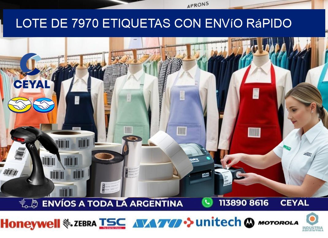 Lote de 7970 etiquetas con envío rápido