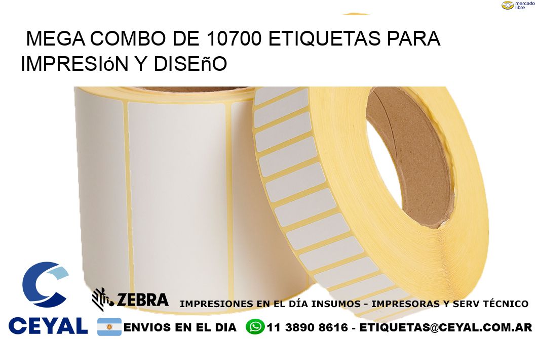 Mega combo de 10700 etiquetas para impresión y diseño