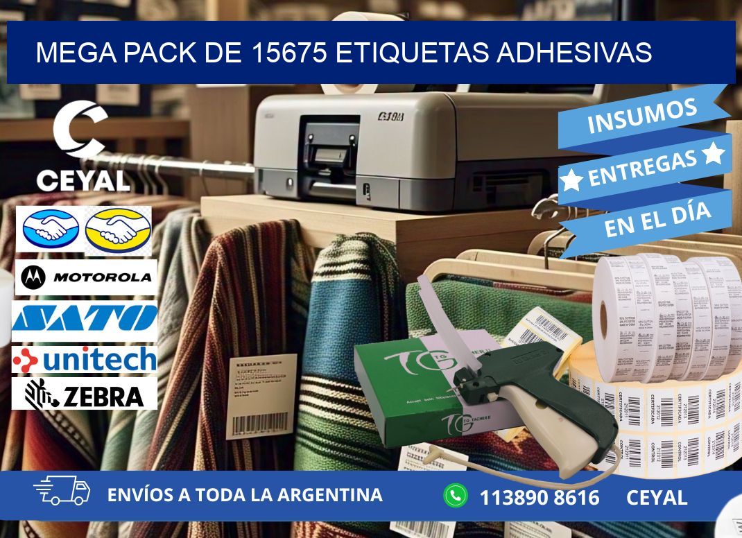 Mega pack de 15675 etiquetas adhesivas