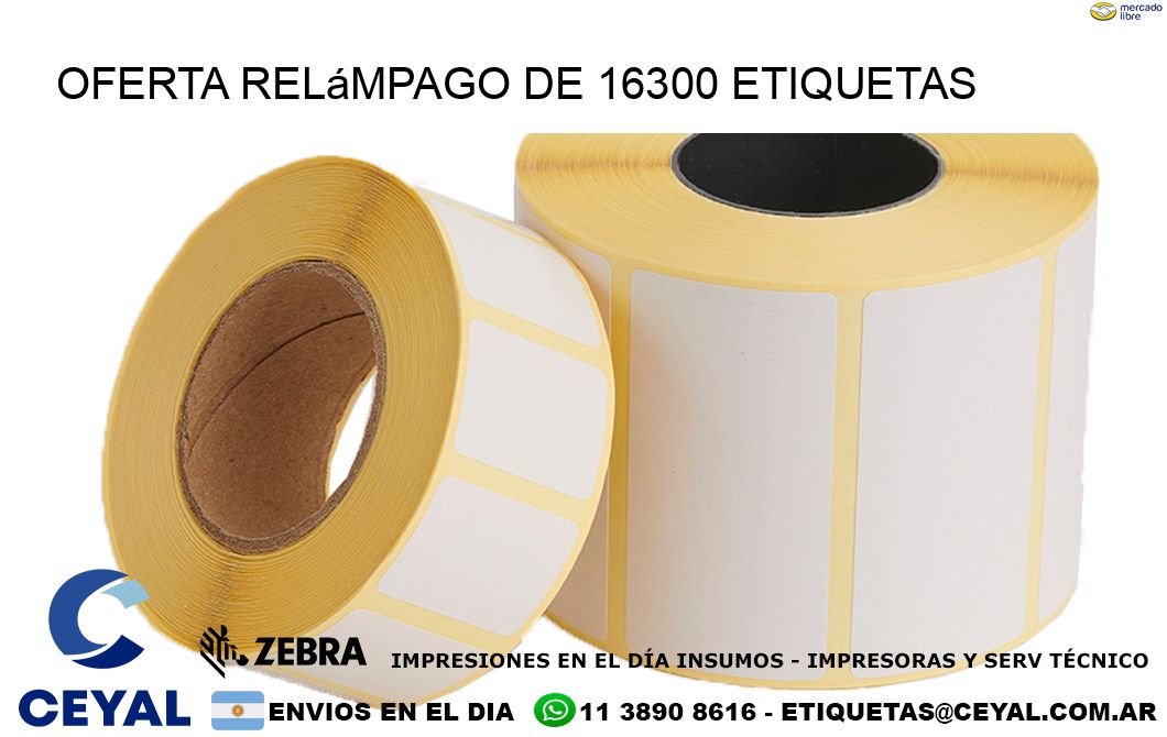 Oferta relámpago de 16300 etiquetas